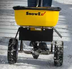 SOLD OUT New SnowEx SP 85SS Model, Walk Behind Stainless Steel frame, Poly Hopper Spreader, Walk Behind